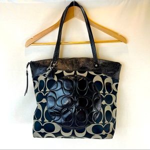 Coach Black Laura Signature Leather